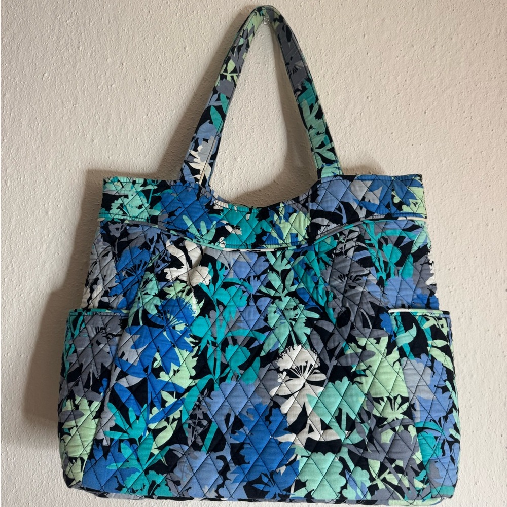 Vera Bradley Blue Floral Quilted Tote